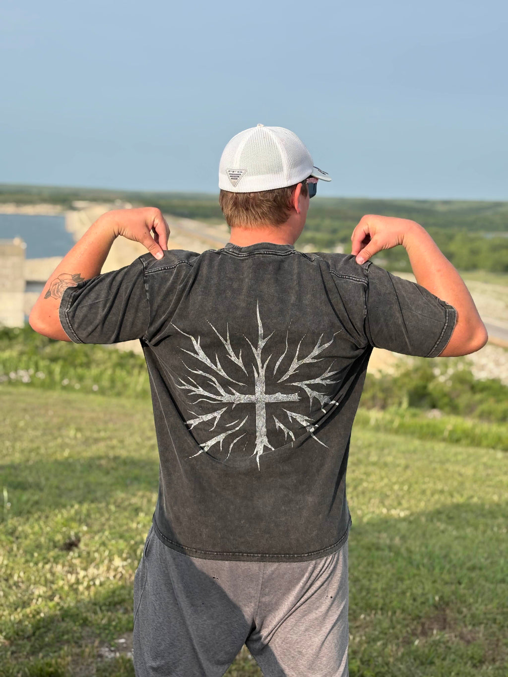 Dust & Breath Black Washed Oversize Tee